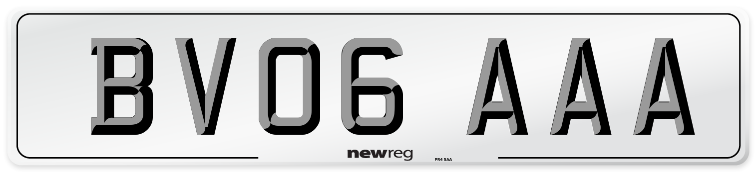 BV06 AAA Number Plate from New Reg